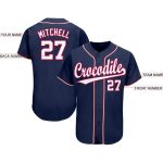 Custom Name Number Baseball Jersey - Personalized Navy Red White Team Apparel Personalized Navy White-Red Baseball Jersey