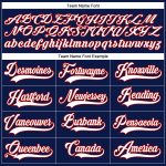 Custom Name and Number Personalized Navy White Red Hockey Jersey, Lace Neck Team Apparel Personalized Navy White-Red Hockey