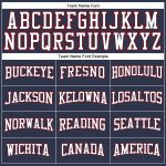 Custom Navy White-Red Long Sleeve T-Shirt with Name and Number - Personalized Salute to Service Performance Tee Personalized