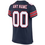 Custom Name and Number Personalized Football Jersey in Navy White-Red Mesh Personalized Navy White-Red Mesh Authentic Football