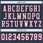 Custom Name and Number Personalized Football Jersey in Navy White-Red Mesh Personalized Navy White-Red Mesh Authentic Football