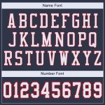 Personalized Navy Red White Authentic Football Jersey - Custom Team Design Personalized Navy White-Red Mesh Authentic Football