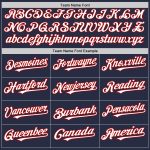 Custom Name Number Authentic Baseball Jersey, Personalized Navy Red Mesh Throwback Team Jersey Personalized Navy White-Red