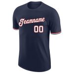 Custom Team Name Number Performance T-Shirt - Personalized Navy White Red Design Personalized Navy White-Red Performance