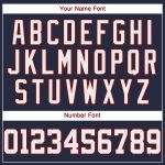 Custom Team Name Number Performance T-Shirt - Personalized Navy White Red Design Personalized Navy White-Red Performance