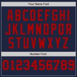 Custom Team Baseball Jersey with Personalized Name and Number, Navy White-Red Pinstripe Authentic Split Style Personalized