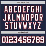 Custom Name Number Softball Jersey Unisex Two-Button Navy White-Red Personalized Team Apparel Personalized Navy White-Red