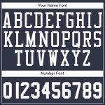 Custom Name and Number Personalized Basketball Jersey - Navy White Round Neck Personalized Navy White Round Neck Basketball