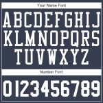 Personalized Basketball Jersey in Navy and White - Round Neck Suit Style Personalized Navy White Round Neck Suit Basketball