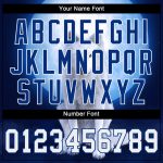 Custom Name and Number Authentic Baseball Jersey - Personalized Navy White-Royal 3D Pattern Design Wolf Personalized Navy