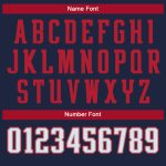 Custom Name Number Mesh Football Jersey - Personalized Navy White Scarlet Team Apparel Personalized Navy White-Scarlet Mesh