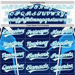 Custom 3D Pattern Baseball Jersey - Personalized Navy & Sky Blue Design with Name and Number Personalized Navy White-Sky