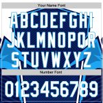 Custom 3D Pattern Baseball Jersey - Personalized Navy & Sky Blue Design with Name and Number Personalized Navy White-Sky