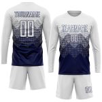 Personalized Custom Name Number Navy White Soccer Jersey Uniform - Sublimation Team Gear Personalized Navy White Sublimation