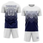 Personalized Custom Name Number Navy White Soccer Jersey Uniform - Sublimation Team Gear Personalized Navy White Sublimation