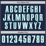 Personalized Authentic Baseball Jersey in Navy, White, and Teal Colors Personalized Navy White-Teal Authentic Baseball Jersey
