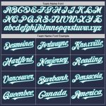 Custom Name and Number Personalized Baseball Jersey - Authentic Sleeveless Navy White Teal Personalized Navy White-Teal Authentic