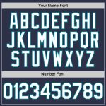 Custom Navy White-Teal Throwback Baseball Jersey with Personalized Name and Number Personalized Navy White-Teal Authentic