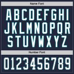 Custom Hockey Jersey with Personalized Name and Number - Navy White Teal Team Jersey Personalized Navy White-Teal Hockey