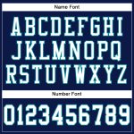Custom Navy White-Teal Authentic Football Jersey with Personalized Name and Number Personalized Navy White-Teal Mesh Authentic