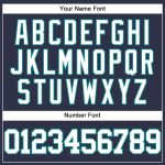 Personalized Authentic Throwback Baseball Jersey - Navy White Teal Mesh Design Personalized Navy White-Teal Mesh Authentic