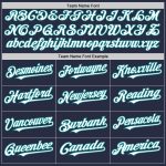 Customizable Baseball Jersey - Personalized Navy White Teal Mesh Authentic Throwback with Team Name and Number Personalized