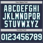 Customizable Baseball Jersey - Personalized Navy White Teal Mesh Authentic Throwback with Team Name and Number Personalized