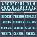 Custom Mesh Throwback Football Jersey - Personalized Navy White-Teal with Name & Number Personalized Navy White-Teal Mesh