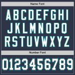 Custom Mesh Throwback Football Jersey - Personalized Navy White-Teal with Name & Number Personalized Navy White-Teal Mesh