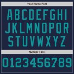 Custom Name and Number Personalized Authentic Baseball Jersey - Navy White-Teal Pinstripe Fashion Team Apparel Personalized