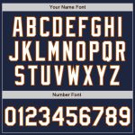 Custom Two Tone Navy White Texas Orange Bomber Jacket with Name and Number - Varsity Letterman Full-Snap Style Personalized