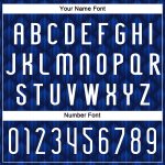 Custom Name Number Volleyball Jersey - Personalized Navy White Thunder Blue Geometric Shape Uniform Personalized Navy White-Thunder