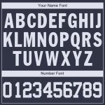 Personalized Basketball Jersey in Navy and White V-Neck Style Personalized Navy White V-Neck Basketball Jersey