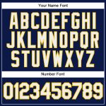 Custom Name and Number Personalized Authentic Baseball Jersey - Navy and Yellow Team Jersey Personalized Navy White-Yellow