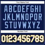 Custom Authentic Baseball Jersey with Personalized Name and Number - Navy, White, Yellow, Light Blue Personalized Navy White