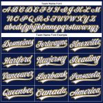 Personalized Custom Name and Number Golf Polo Shirt - Navy White-Yellow Performance Vapor Design Personalized Navy White-Yellow