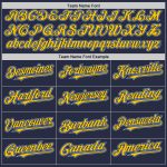 Custom Name Number Navy Yellow Light Blue Mesh Baseball Jersey Personalized Authentic Throwback Team Apparel Personalized