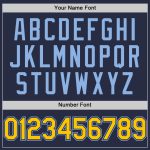 Custom Name Number Navy Yellow Light Blue Mesh Baseball Jersey Personalized Authentic Throwback Team Apparel Personalized
