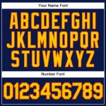 Custom Name and Number Personalized Baseball Jersey - Navy Yellow-Orange Authentic Team Gear Personalized Navy Yellow-Orange