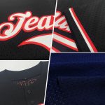 Custom Personalized Mesh Baseball Jersey - Navy Yellow-Orange Throwback with Team Name and Number Personalized Navy Yellow-Orange