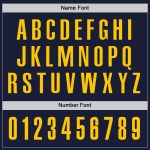 Custom Team Name Number Polo Shirt Navy Yellow Performance Golf Shirt Personalized Navy Yellow Performance Golf Polo Shirt