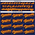 Custom Name Number Navy Yellow Pinstripe Red Authentic Baseball Jersey Personalized Navy Yellow Pinstripe Red Authentic Baseball