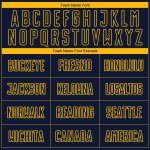 Custom Name Number Soccer Jersey Navy Yellow Personalized Team Uniform Personalized Navy Yellow Sublimation Soccer Uniform