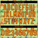 Custom Neon Green Bay 3D Pattern T-Shirt for Hawaii Summer Holiday - Personalized Team Name and Number Performance Tee Personalized
