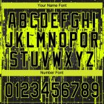 Custom Name Number Baseball Jersey - Neon Green Black 3D Dripping Splatter Art Design Personalized Neon Green Black 3D Pattern