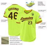 Custom Neon Green Black-Gold Baseball Jersey with Personalized Name & Number - Authentic Throwback Design Personalized Neon
