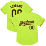 Custom Neon Green Black-Gold Baseball Jersey with Personalized Name and Number - Authentic Throwback Style Personalized Neon