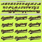 Custom Name and Number Personalized Neon Green Black Gold Throwback Baseball Jersey Authentic Team Apparel Personalized Neon