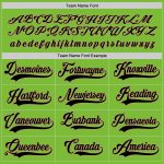 Custom Neon Green and Black Hockey Jersey with Personalized Name and Number - Team Apparel Personalized Neon Green Black-Old