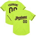 Custom Name Number Throwback Baseball Jersey Neon Green Black Old Gold Mesh Personalized Team Apparel Personalized Neon Green